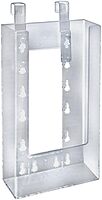 Azar Displays Medium Molded Lottery Box With Pocket, 17inH x 5-1/2inW x 7-3/4inD, White
