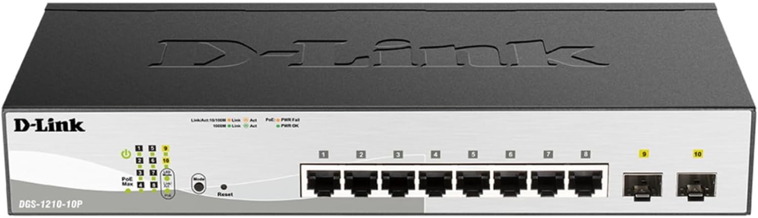 D-Link DGS-1210 Series Gigabit Smart Managed PoE+ Switches