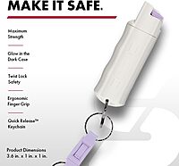 SABRE Pepper Spray Quick-Release Keychain with Finger Grip, Police-Strength OC