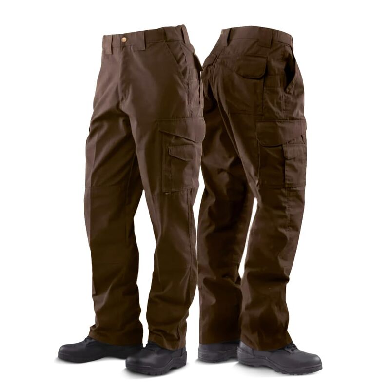 TRU-SPEC 24-7 Original Tactical Pants for Men - Water-Resistant Cargo Work Pants with Concealed Carry and Knee Pad Openings - Brown