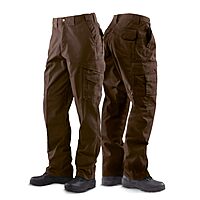 TRU-SPEC 24-7 Original Tactical Pants for Men - Water-Resistant Cargo Work Pants with Concealed Carry and Knee Pad Openings - Brown