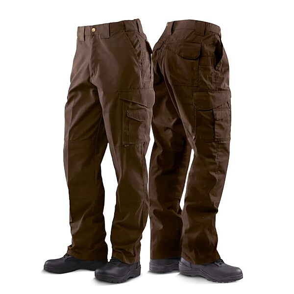 TRU-SPEC 24-7 Original Tactical Pants for Men - Water-Resistant Cargo Work Pants with Concealed Carry and Knee Pad Openings - Brown