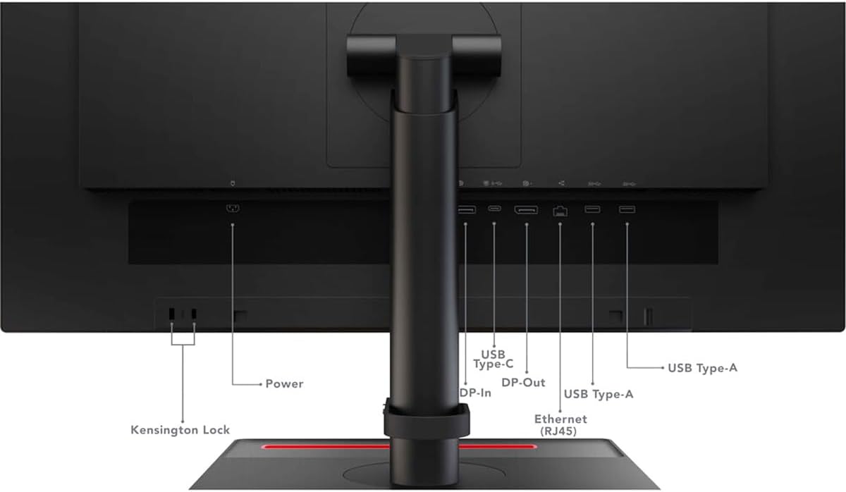 Lenovo ThinkVision T24m-20 24in Class Full HD LED Monitor - 16:9 - Raven Black - 23.8in Viewable