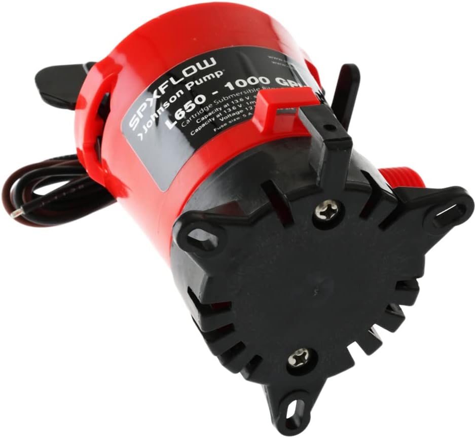 Johnson Pumps 32903 Cartridge Bilge Pump with Dura-Port - 1000 GPH, Black