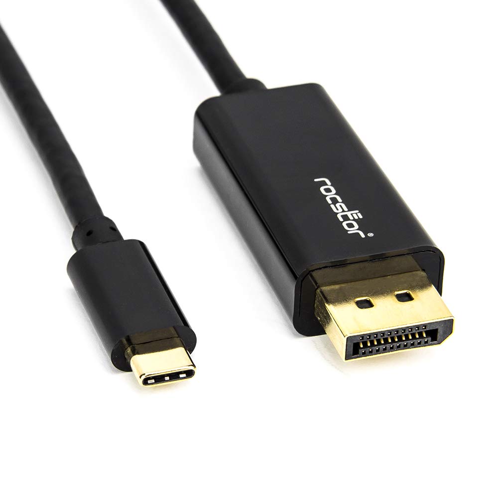 Rocstor Y10C167-B1 Premium 6ft USB-C to DisplayPort Cable M/M- USB Type-C to DisplayPort Converter Cable