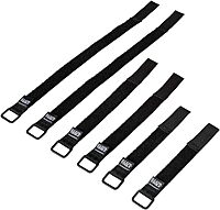 Klein Tools 450-600 Cable Organizer, Hook and Loop Cinch Strap Ties, Includes (2) 6-Inch, (2) 8-Inch, (2) 14-Inch Straps