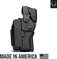 ALIEN GEAR Rapid Force Level III Duty Holster - Left Hand - No Light, Compact Light and Large Light Compatible