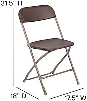 Flash Furniture Hercules Series Commercial-Grade Plastic Folding Chair - 650LB Weight Capacity