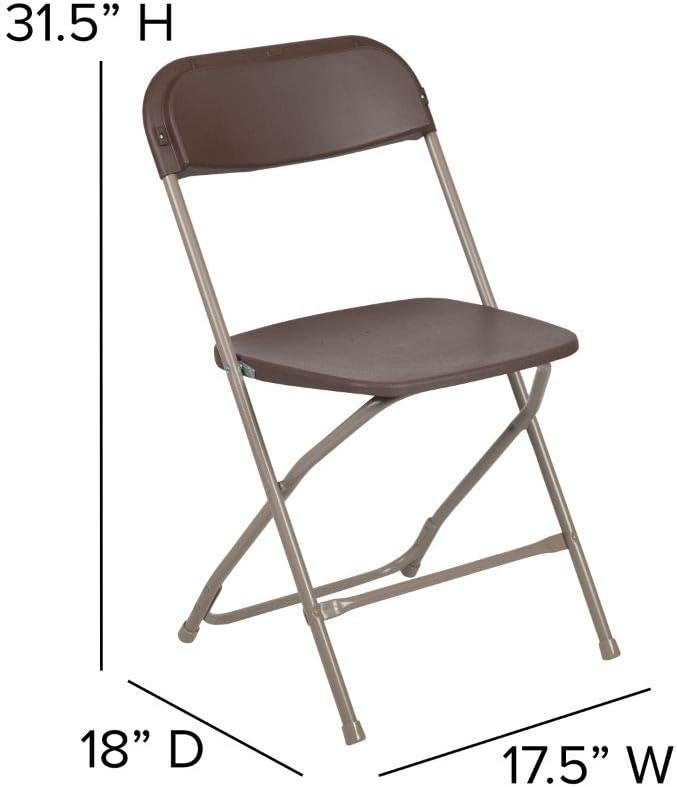 Flash Furniture Hercules Series Commercial-Grade Plastic Folding Chair - 650LB Weight Capacity