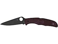 Spyderco Endura 4 Lightweight Sprint Run Folding Knife 3.8" CTS-PD#1 Black Plain Blade, Burgundy FRN Handles