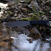 Schrade Delta Class Extreme Survival Fixed Blade 10.75in with 6in AUS-10 Steel Blade and Non-Slip Grip for Camping