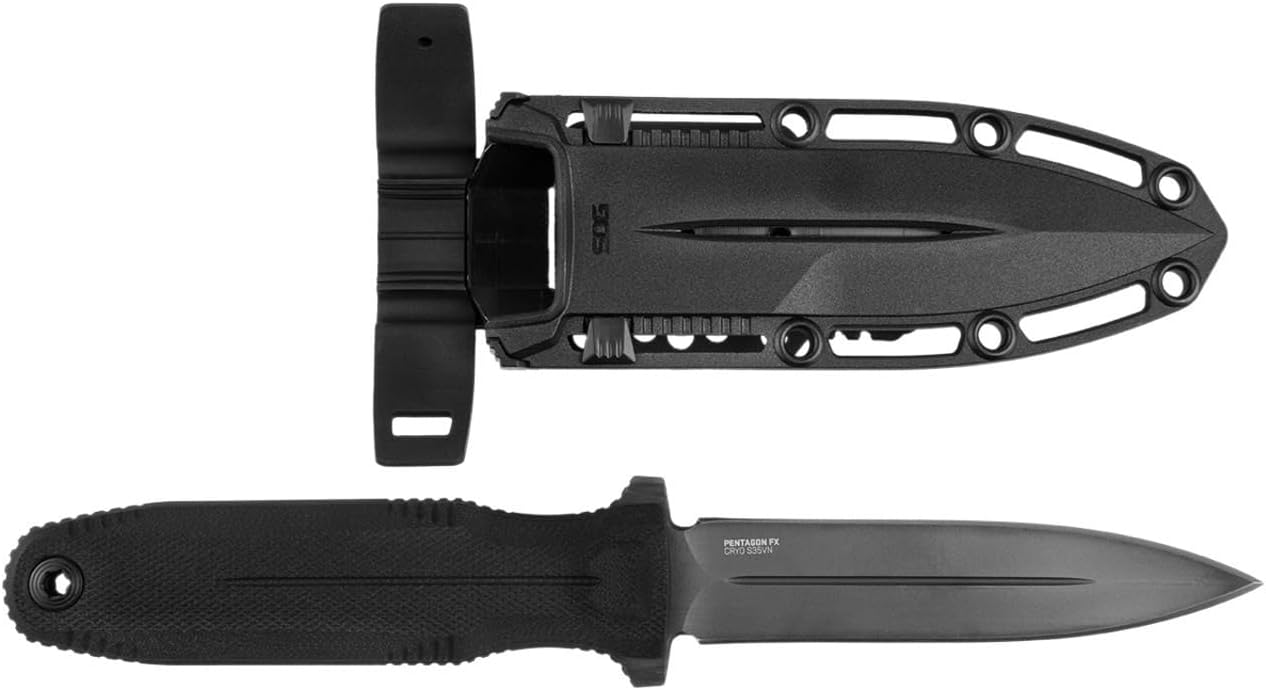 SOG Pentagon FX Professional Hard-Use Full-Sized Fixed Blade Knife