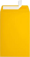 LUX Open-End Envelopes, 6in x 9in, Peel & Press Closure, Sunflower Yellow, Pack Of 50