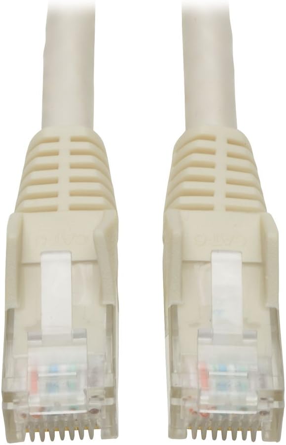 Eaton Tripp Lite Series Cat6 Gigabit Snagless Molded (UTP) Ethernet Cable (RJ45 M/M), PoE, White, 10 ft. (3.05 m) - N201010WH