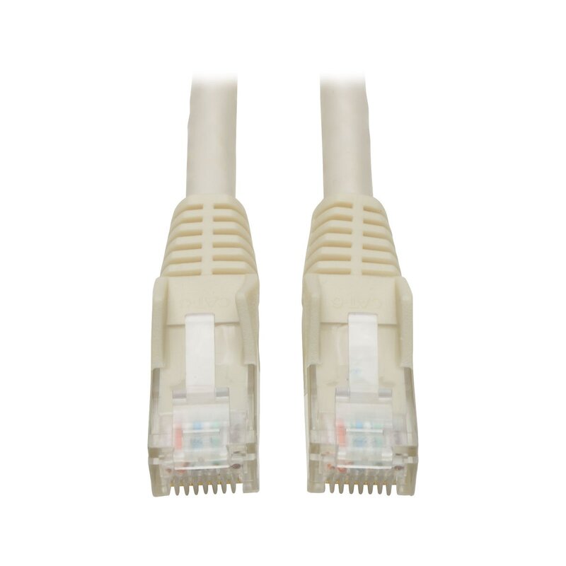 Tripp Lite Cat6 Gigabit Snagless Molded Patch Cable (RJ45 M/M) - White, 5-ft. (N201-005-WH)