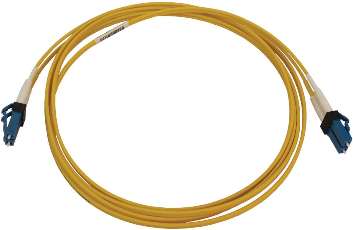 Tripp Lite N370X Switchable Singlemode Duplex LC-to-LC Fiber Patch Cable, 9/125 OS2, LSZH, Yellow