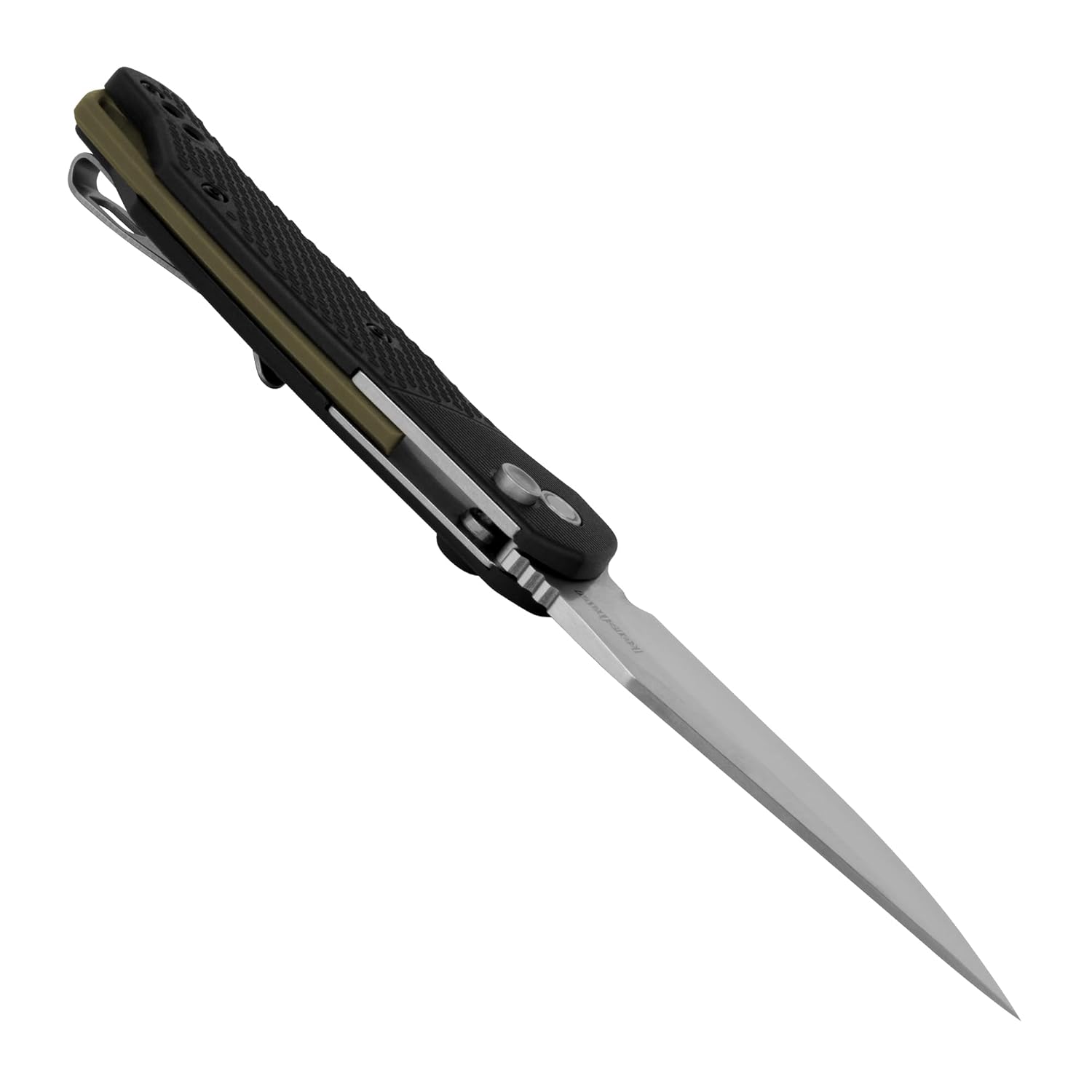 Kershaw Runoff Folding Pocket Knife, 3.1 inch Satin Finish Clip Point Blade, Black GFN handle, Manual Opening, Button Lock