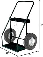 Harper Trucks 316-72 46-Inch High by 35-Inch Wide Continuous Handle Hand Truck with 16-Inch Pneumatic Wheels