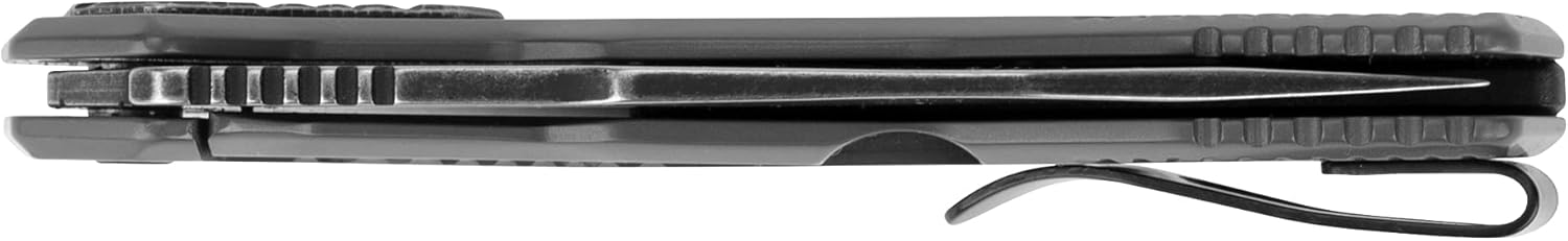 Kershaw Cannonball Pocket Knife, 3.5" D2 Carbon Steel Drop Point Blade, assisted opening with Flipper, Frame Lock, EDC