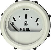 Faria Beede 13101 Dress White 2" Fuel Level Gauge (E-1/2-F)