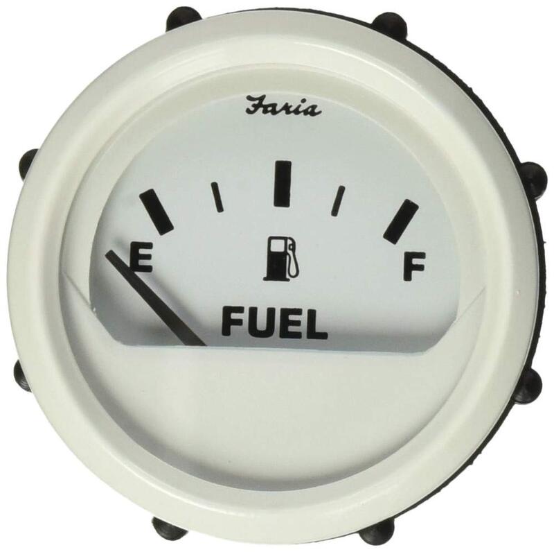 Faria Beede 13101 Dress White 2" Fuel Level Gauge (E-1/2-F)