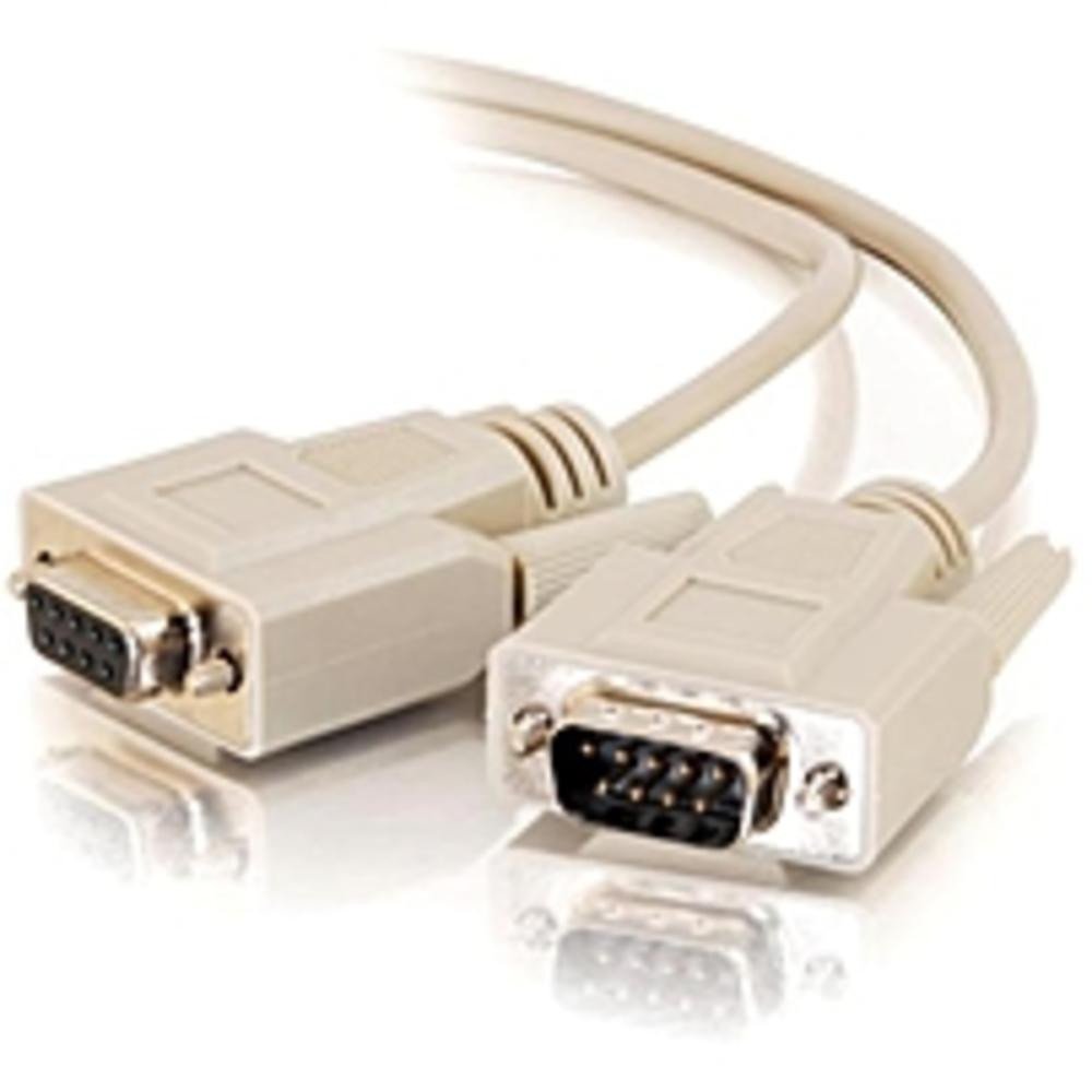 C2G 02712 DB9 M/F Serial RS232 Extension Cable, Beige (10 Feet, 3.04 Meters)