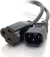 C2G Power Extension Cord, 18 AWG Monitor Power Cable