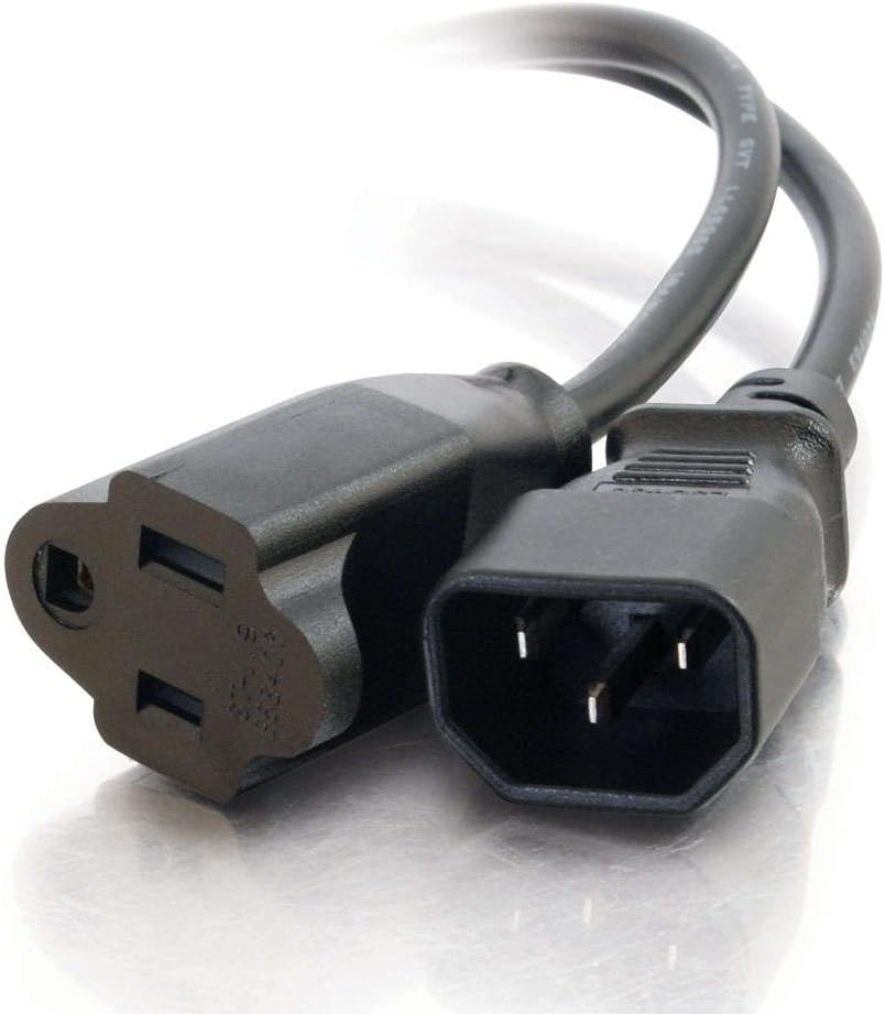 C2G Power Extension Cord, 18 AWG Monitor Power Cable