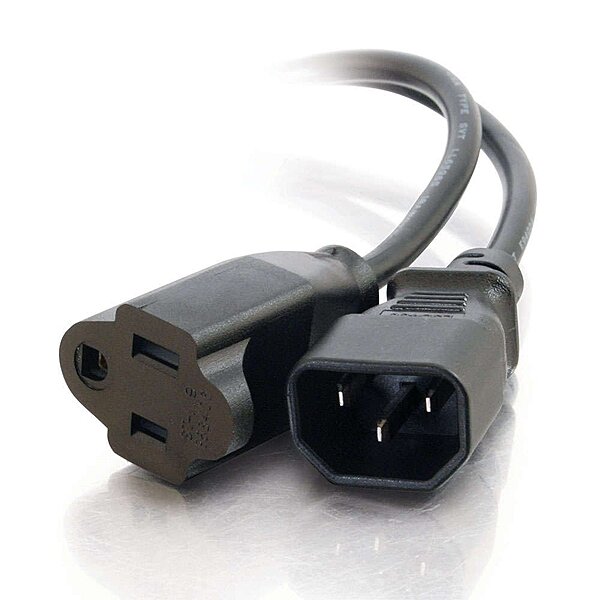 C2G Power Extension Cord, 18 AWG Monitor Power Cable