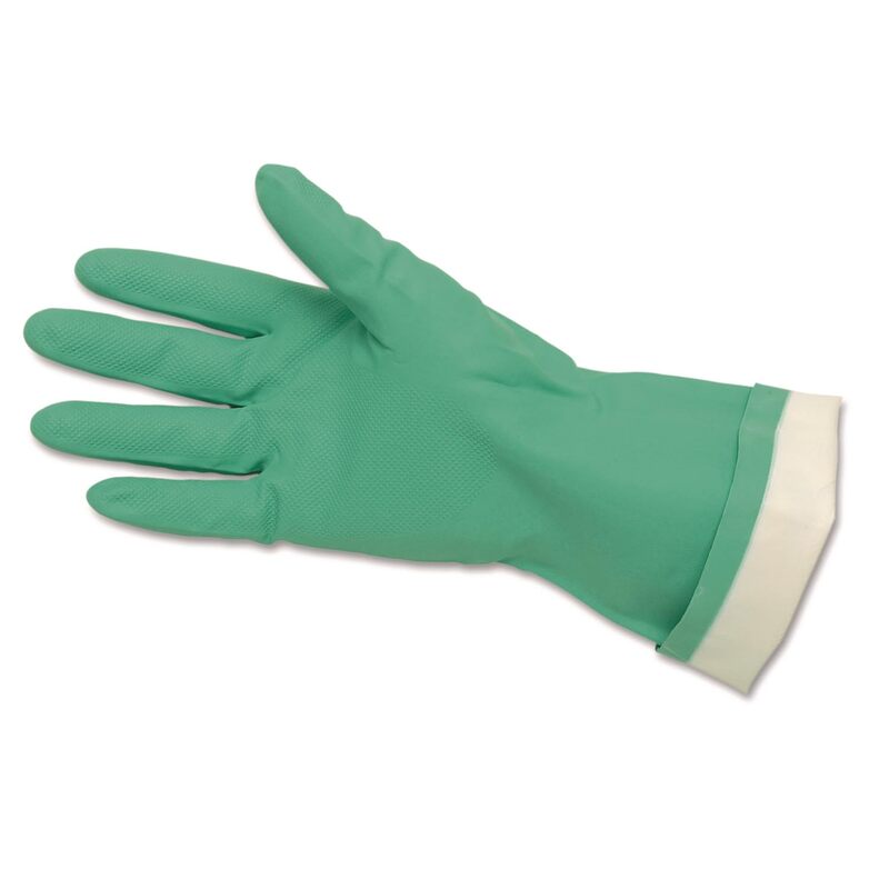 MCR Safety 5319E 9-1/2-Inch Nitri-Chem Seamless Nitrile Buna Rubber Economy Gloves with Straight Cuff and Flock Lining