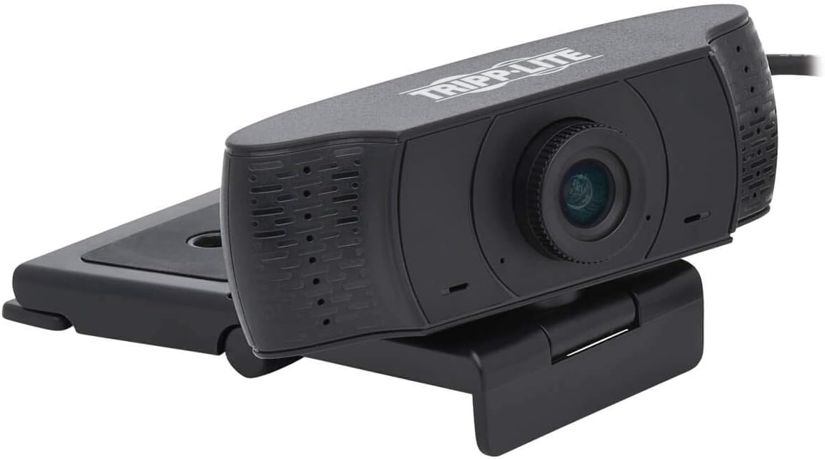 Tripp Lite USB Webcam with Microphone Web Camera for Laptops and Desktop PCs USB Camera, Computer Camera 1080p (AWC-001)
