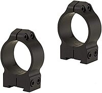 WARNE 14B1M CZ Permanently Attached Scope Rings, Solid Steel, Vertically Split, 30 mm, Med Matte