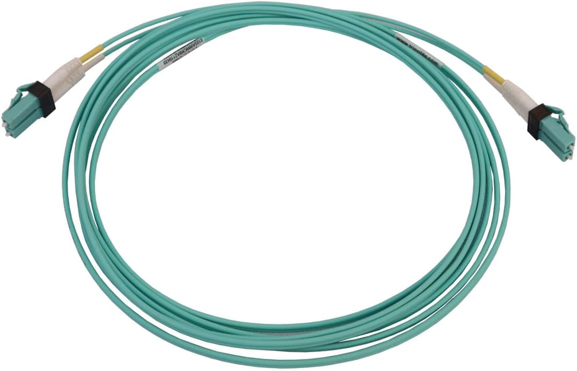 Tripp Lite Switchable Fiber Cable, 400G Duplex Multimode 50/125 OM4 (LC Duplex-PC/LC Duplex-PC), Round LSZH Jacket, Aqua