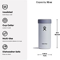 Hydro Flask 12 oz Cooler Cup – Insulated Can and Bottle Cooler and Cup