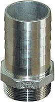 GROCO 3/4" NPT x 3/4" ID Stainless Steel Pipe to Hose Straight Fitting