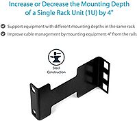 StarTech.com Server Rack Depth Extender - 4in / 10 cm - TAA Compliant - Recessed Rack Adapter - Rack Mount Adapter Kit