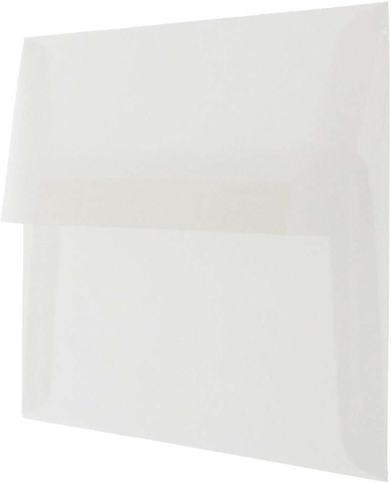 JAM PAPER Translucent Vellum Invitation Envelopes - Clear