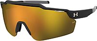 Under Armour Unisex Ua Levelup Sunglasses 99/1/125 Black Gold/ Gold Mirrored