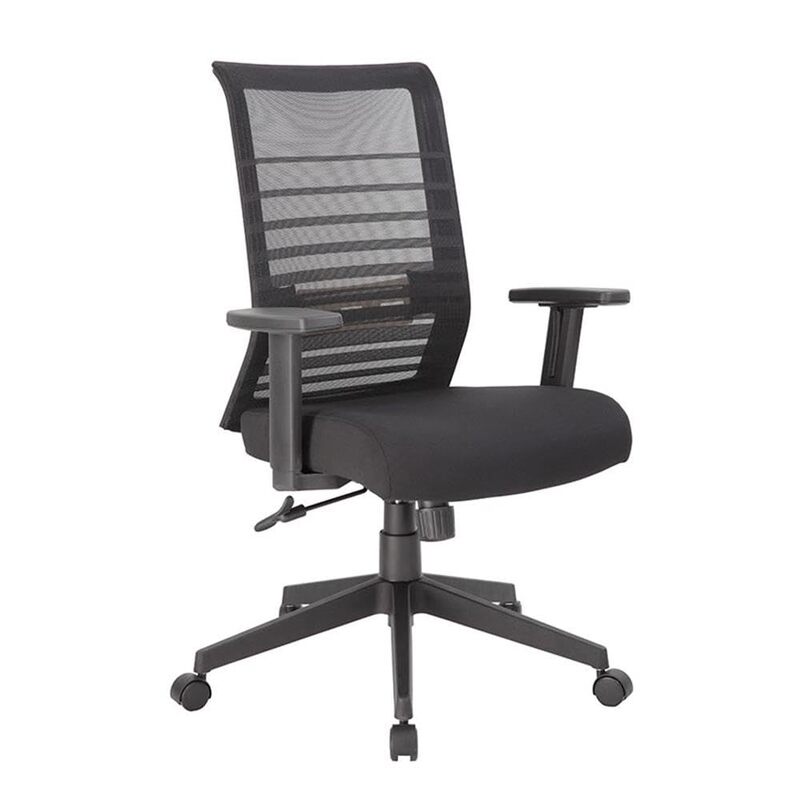 Boss Office Products Mesh Task Chair With T-Arms, Black