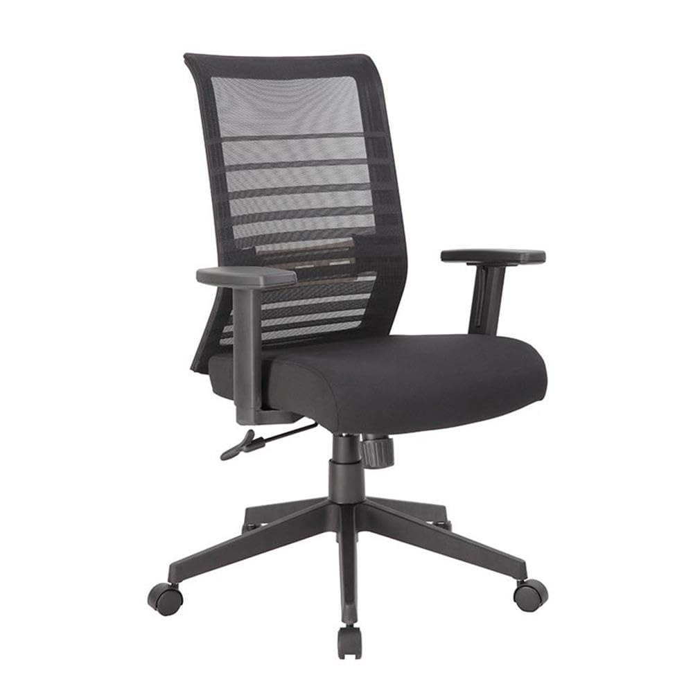 Boss Office Products Mesh Task Chair With T-Arms, Black
