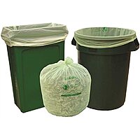 NT1025-X-00030 55 Gal. 42 in. x 48 in. 0.8 mil Green Compostable Trash Bags Slim Liner - pack of 100