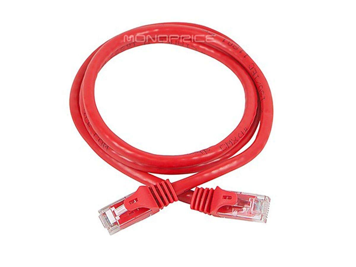 Monoprice Cat6 Flexboot Ethernet Patch Cable UTP 24AWG 550MHz Snagless RJ45