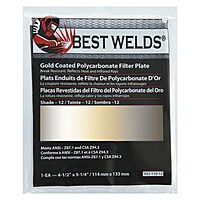 BEST WELDS 901-932-110-12 - 2" Gold Coated Filter Plate, Gold/12, 4.5 x 5.25
