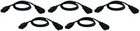 Tripp Lite 5-Pack of 2-ft. Standard Computer Power Extension Cords 10A, 18AWG (IEC-320-C14 to IEC-320-C13)(P004-002-5)