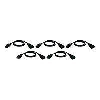 Tripp Lite 5-Pack of 2-ft. Standard Computer Power Extension Cords 10A, 18AWG (IEC-320-C14 to IEC-320-C13)(P004-002-5)
