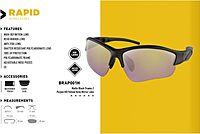 Bobster 26-5248 Rapid Sunglasses Matte Black W/Purple Hd/Yellow Mirror