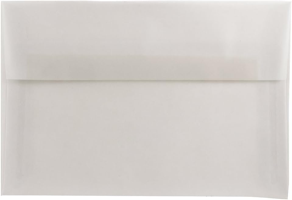 JAM PAPER Translucent Vellum Invitation Envelopes - Clear