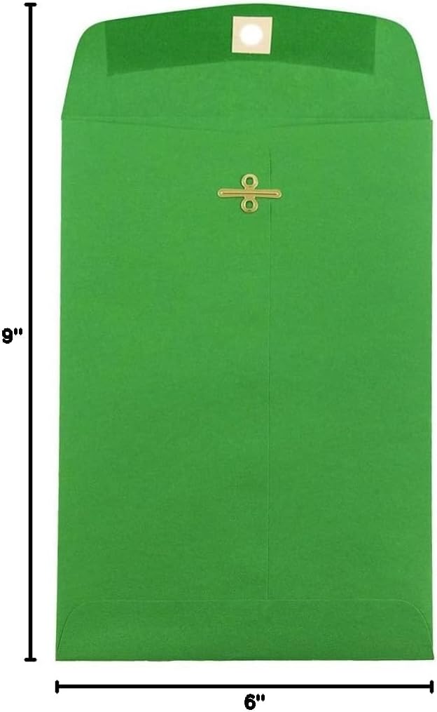 JAM PAPER 6 x 9 Open-End Catalog Envelopes with Clasp Closure