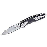 Kershaw Tremolo Pocket Knife, 3.125" 4Cr14 Steel Clip Point Blade, assisted opening EDC,Black