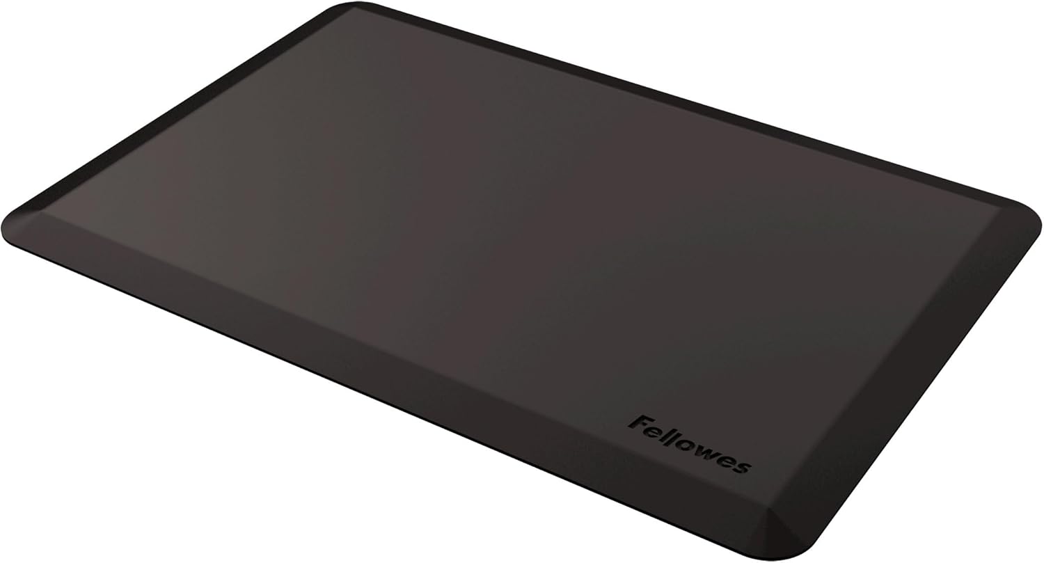 Fellowes Anti-Fatigue Wellness Floor Mat, Rectangular, 36in x 24in, Black
